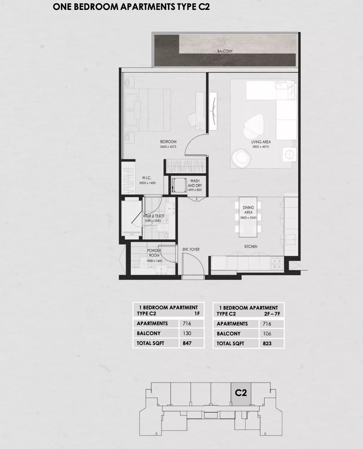 typeSize floor plan for Wadi 645