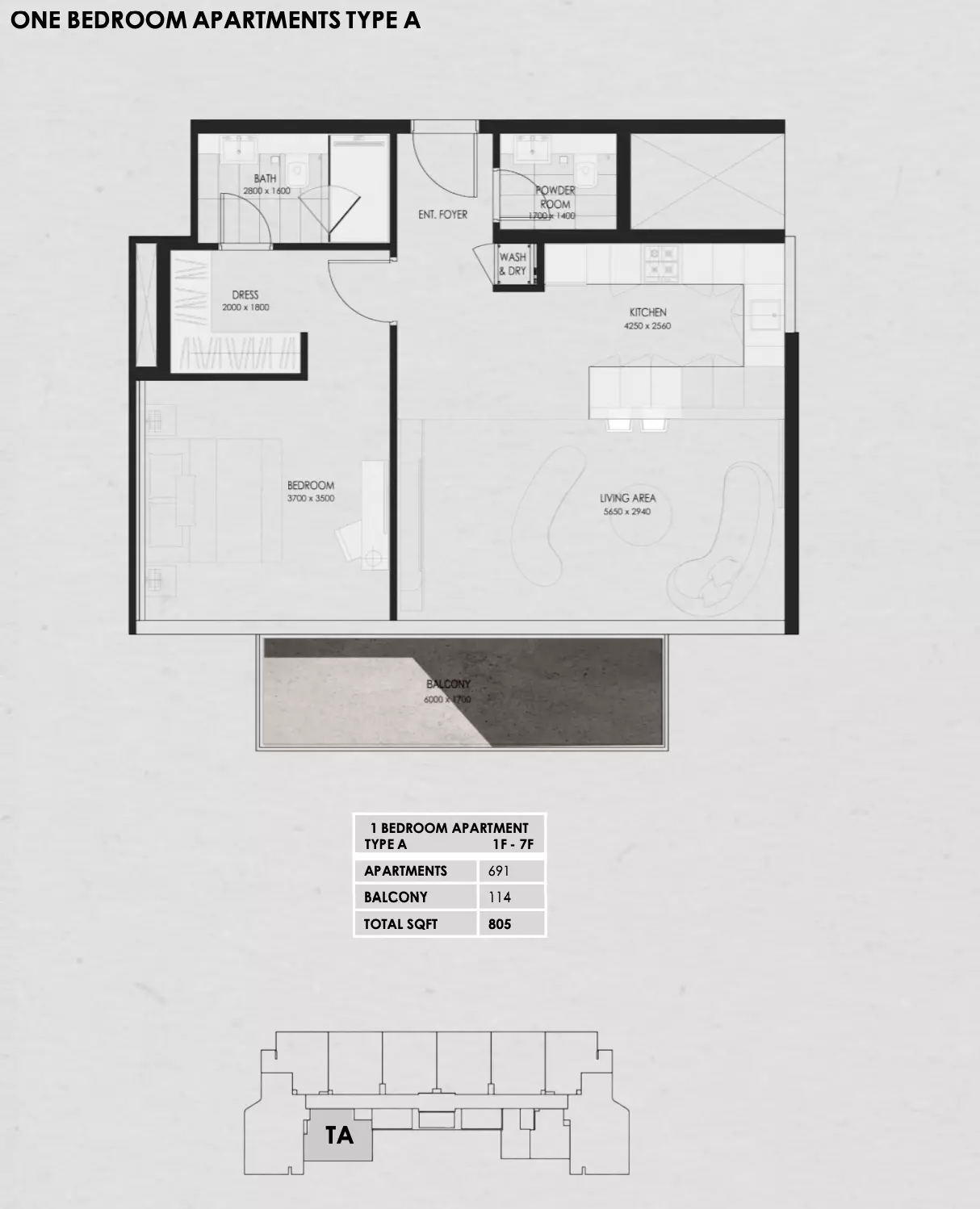 typeSize floor plan for Wadi 645