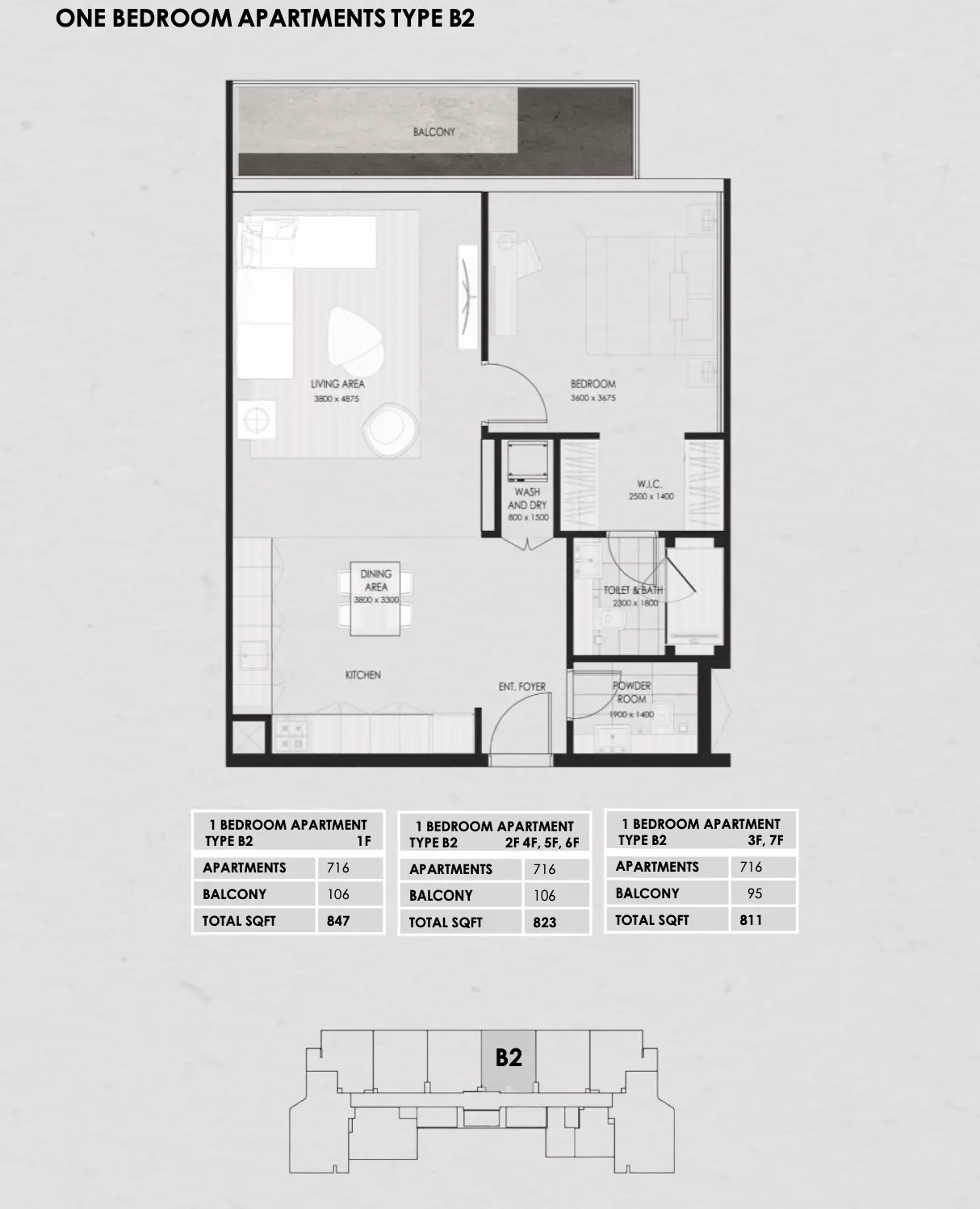 typeSize floor plan for Wadi 645