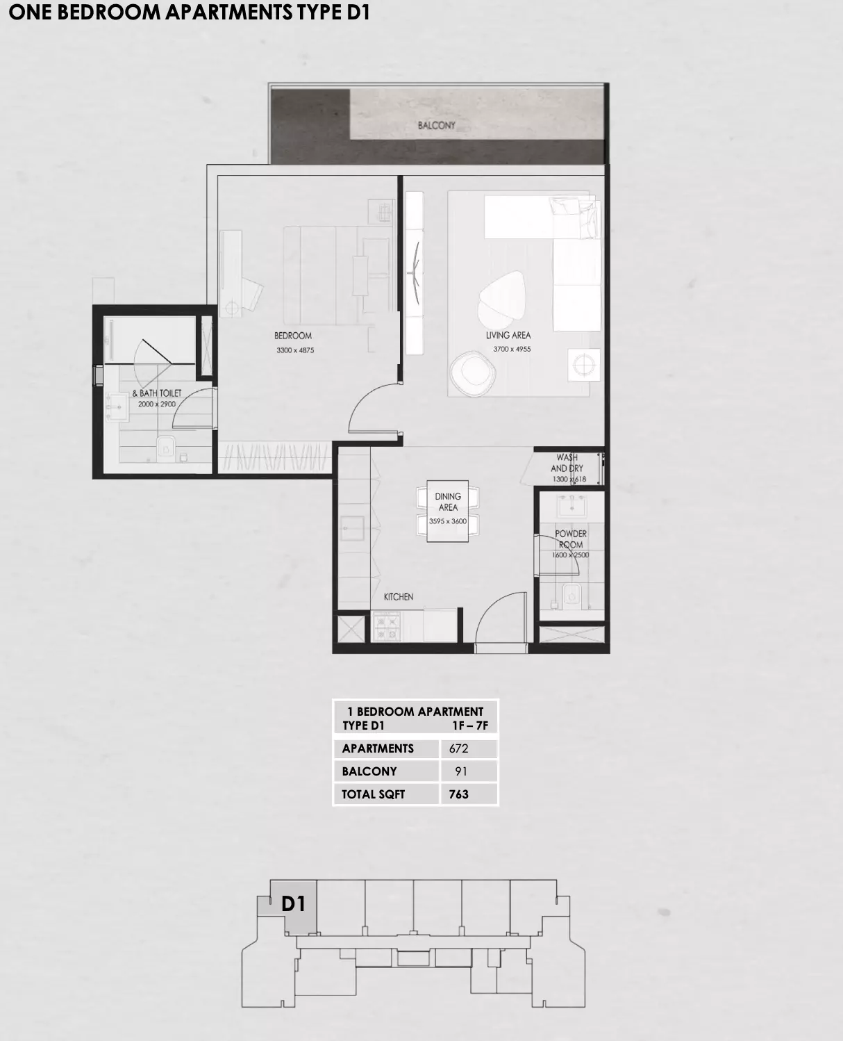 typeSize floor plan for Wadi 645
