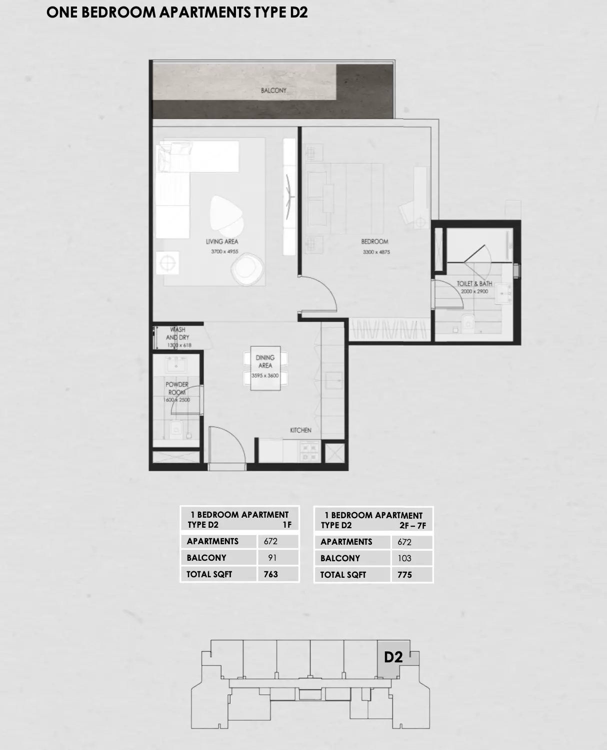 typeSize floor plan for Wadi 645