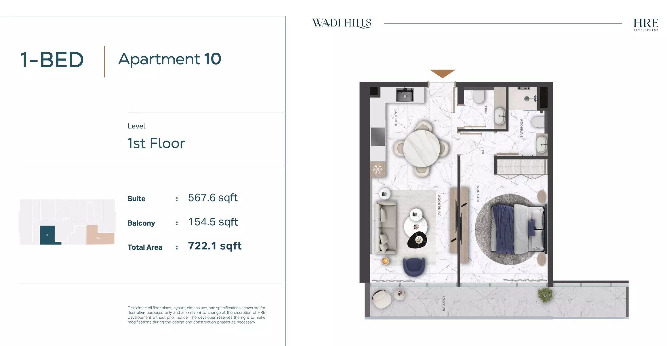 typeSize floor plan for Wadi Hills