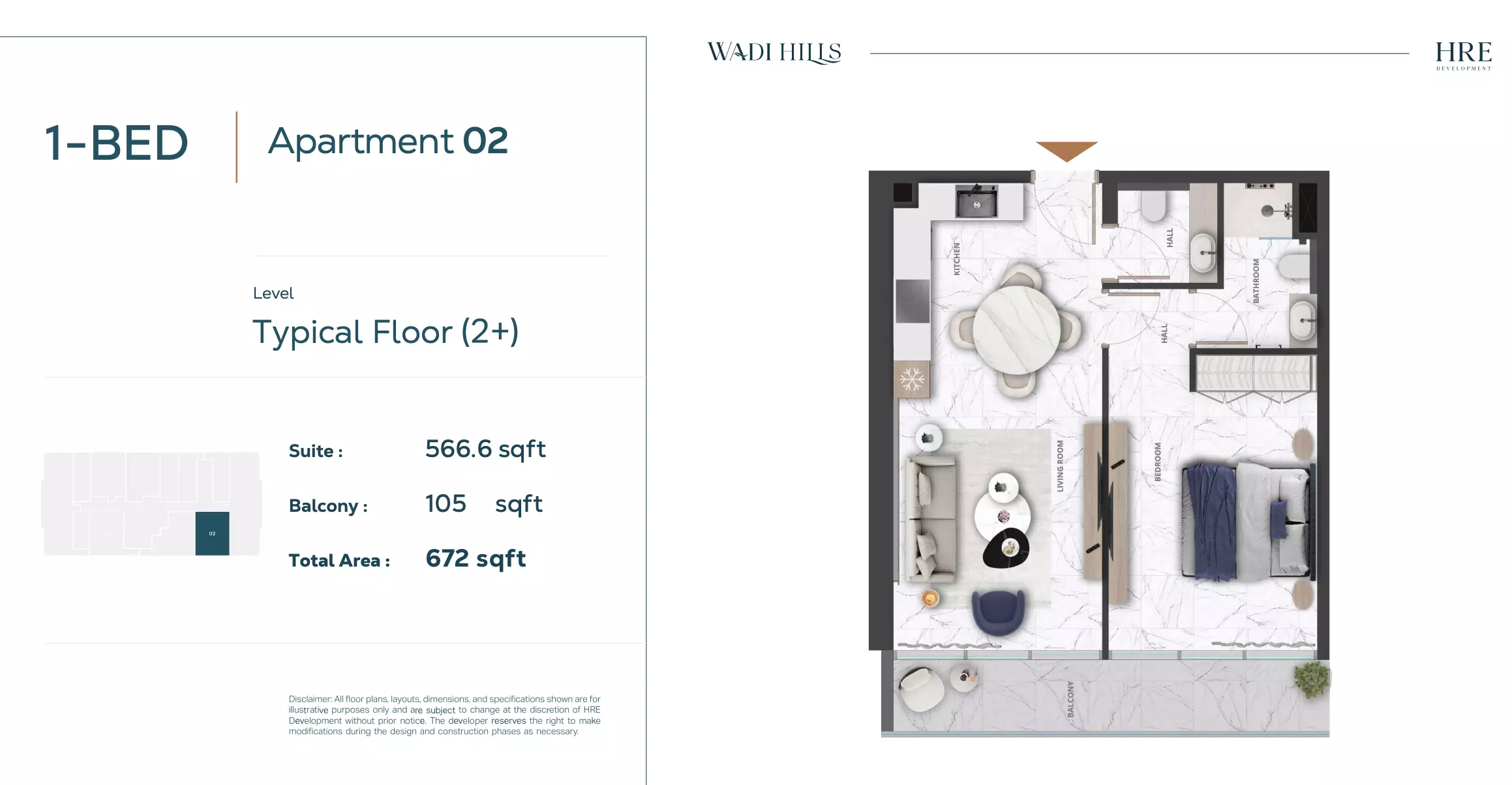 typeSize floor plan for Wadi Hills