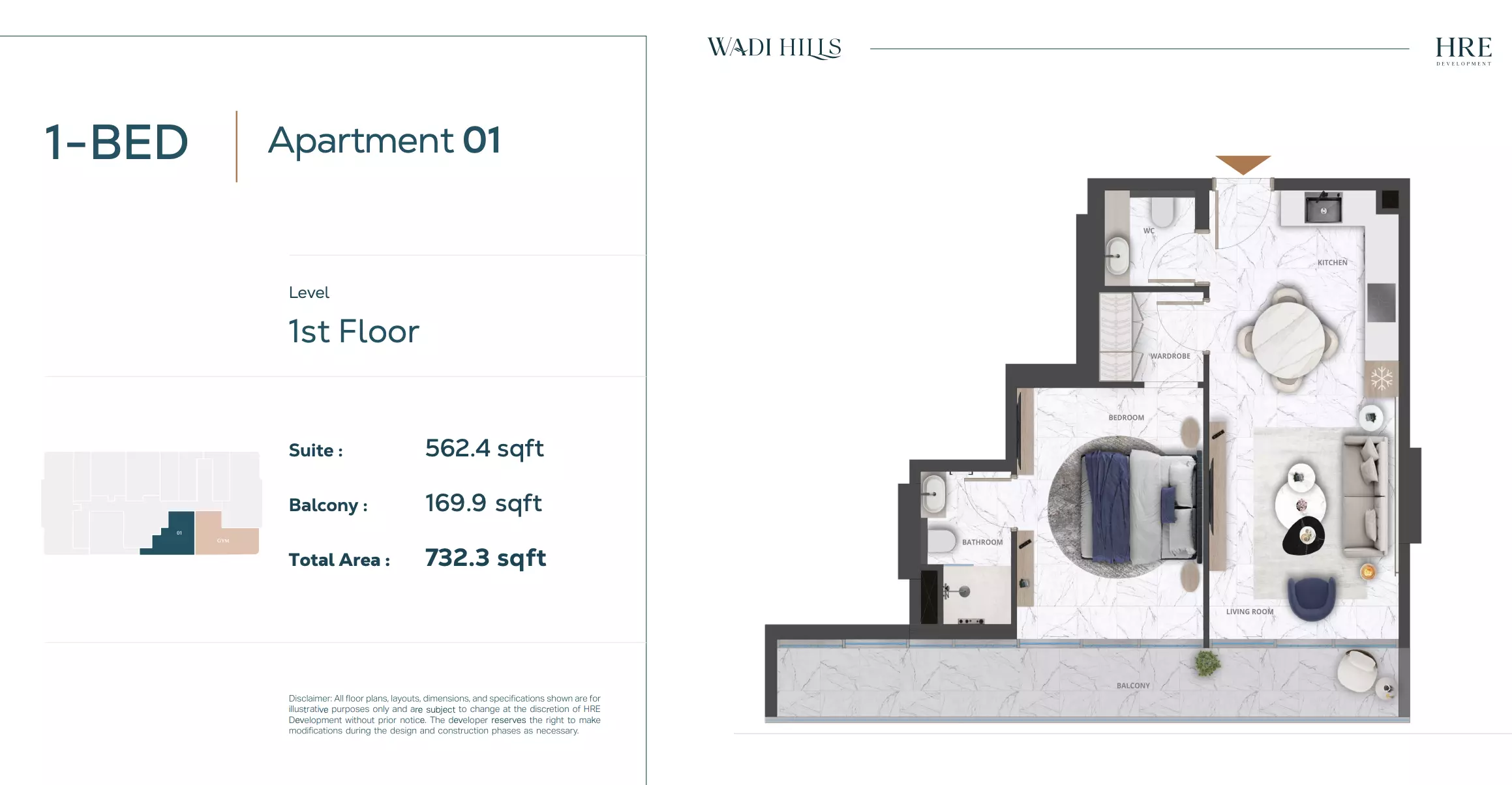 typeSize floor plan for Wadi Hills