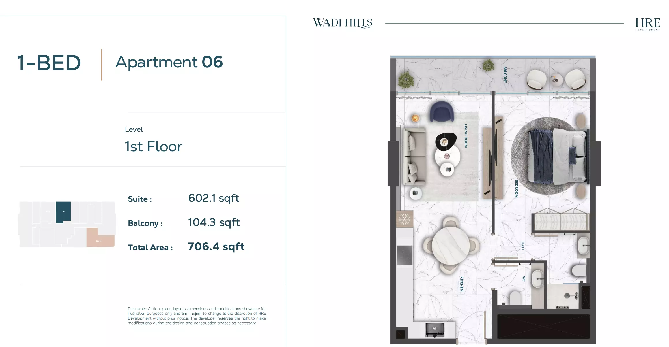 typeSize floor plan for Wadi Hills