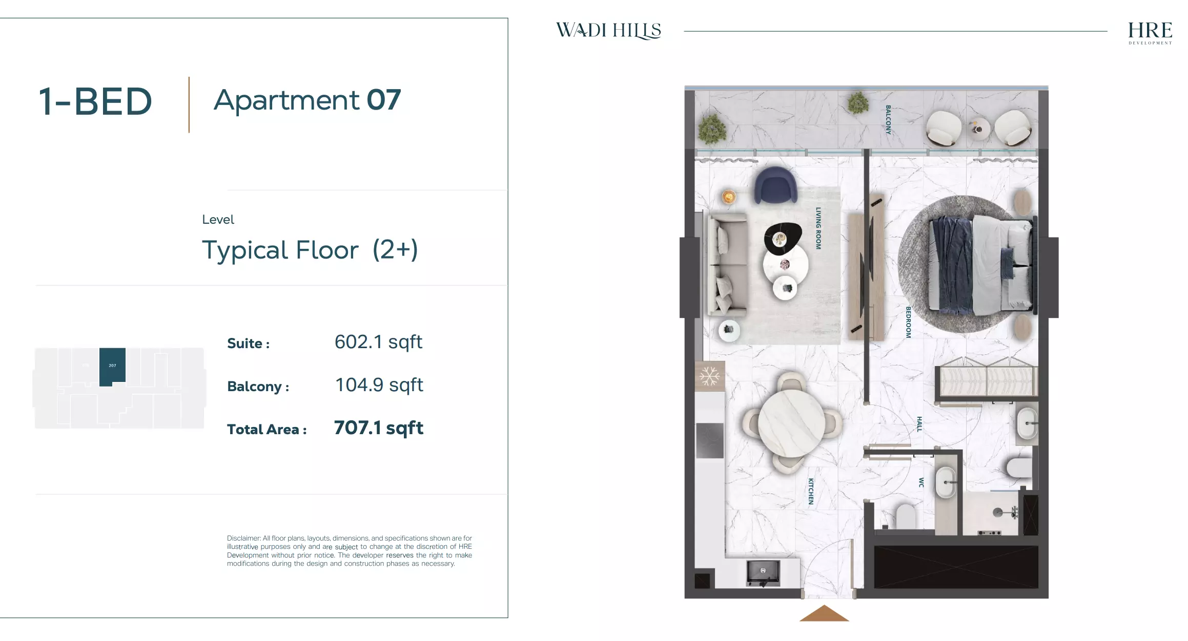 typeSize floor plan for Wadi Hills