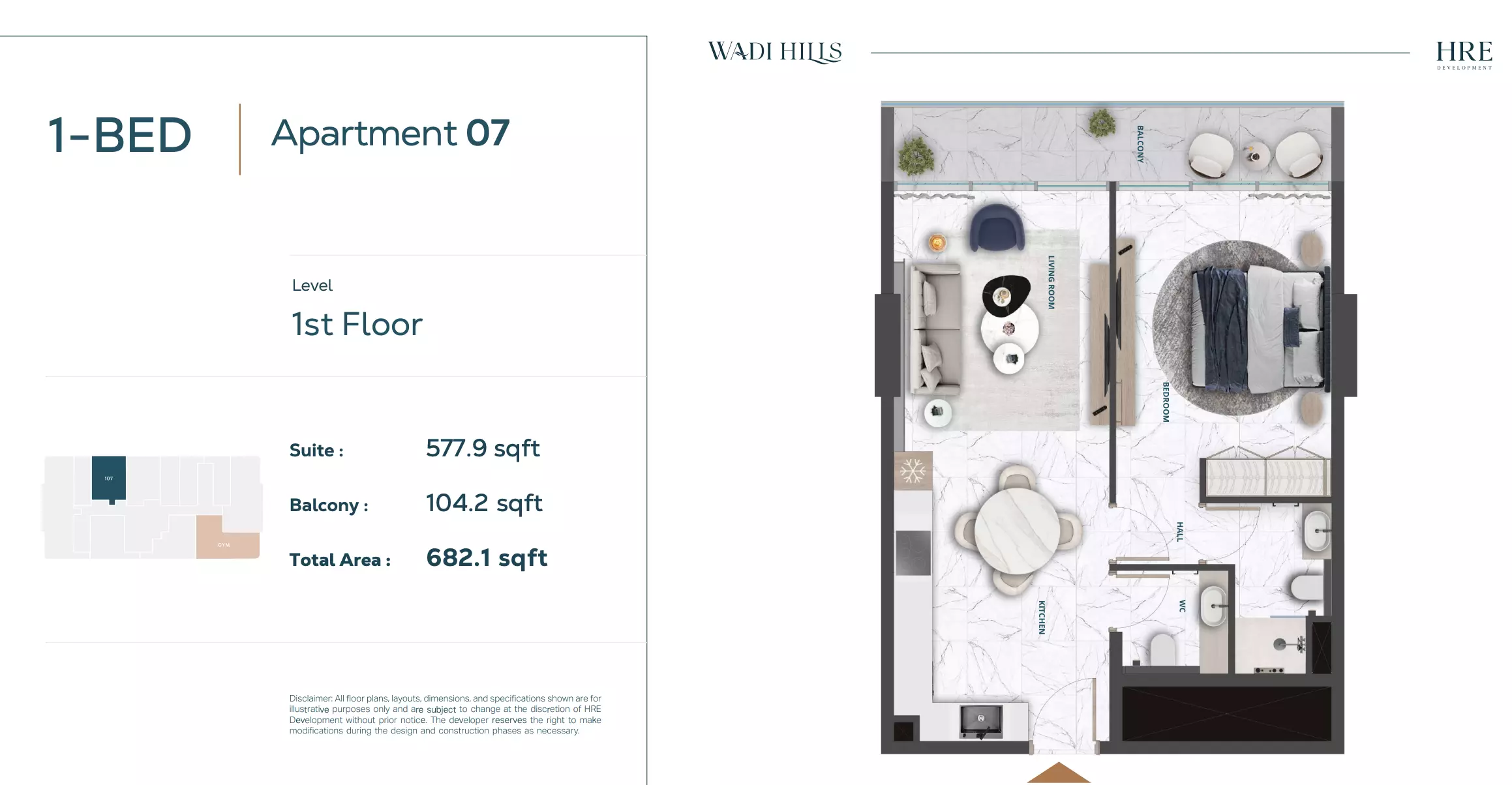typeSize floor plan for Wadi Hills