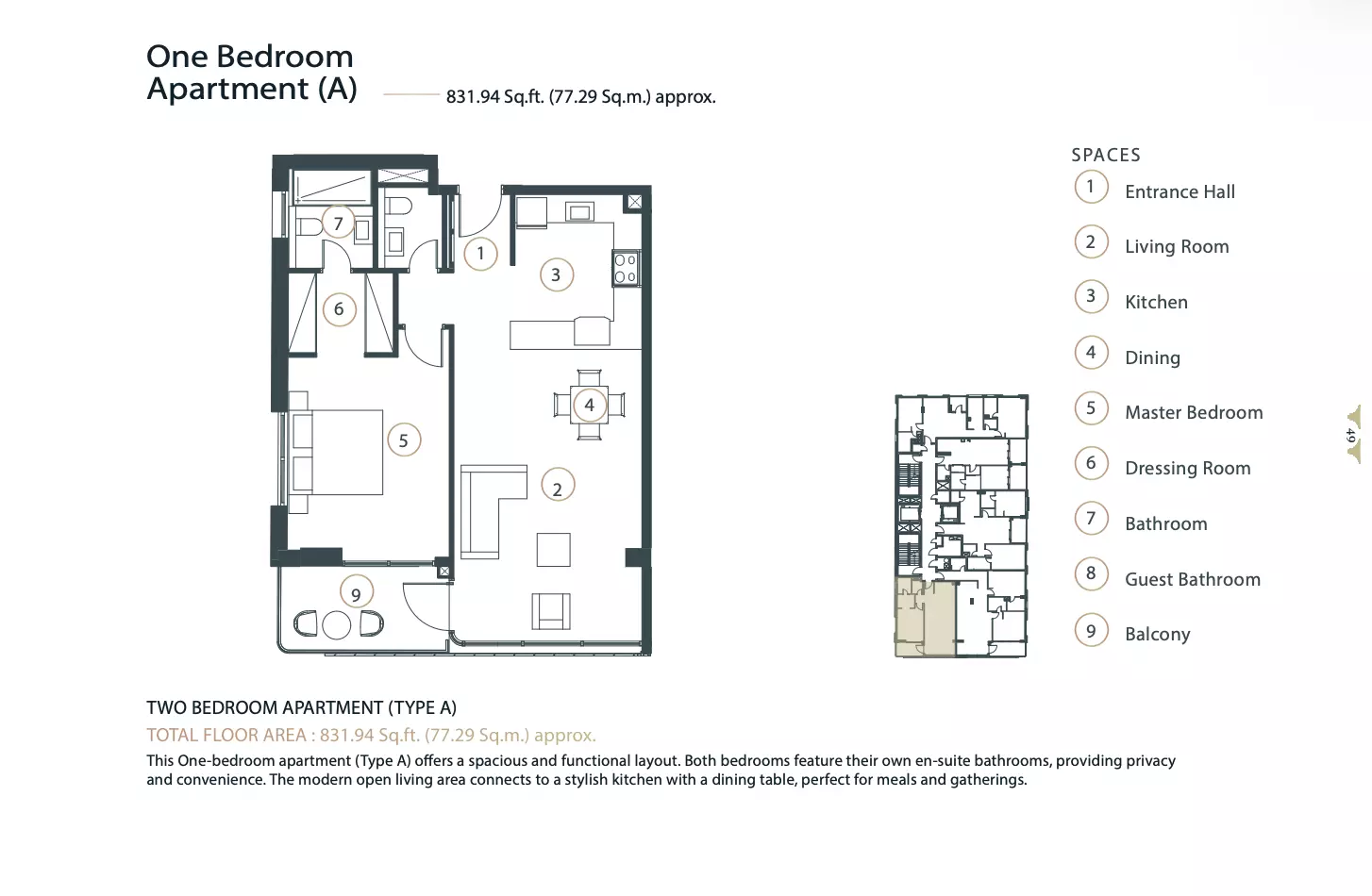 typeSize floor plan for Whitestone Residence