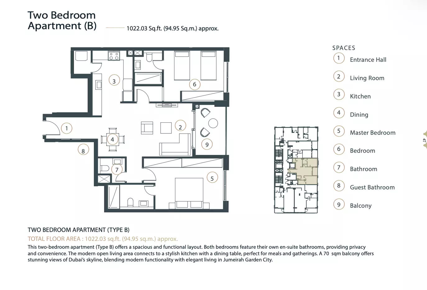 typeSize floor plan for Whitestone Residence