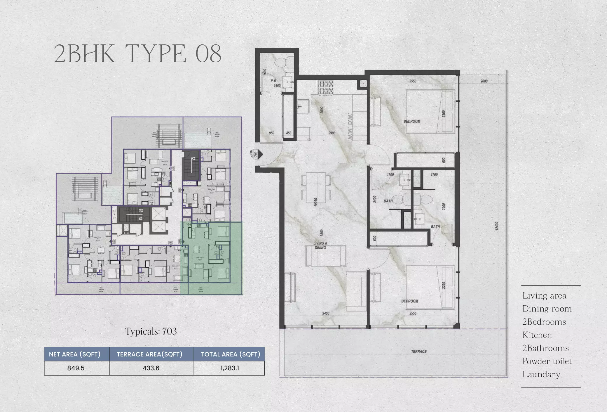 typeSize floor plan for Zyra Hills
