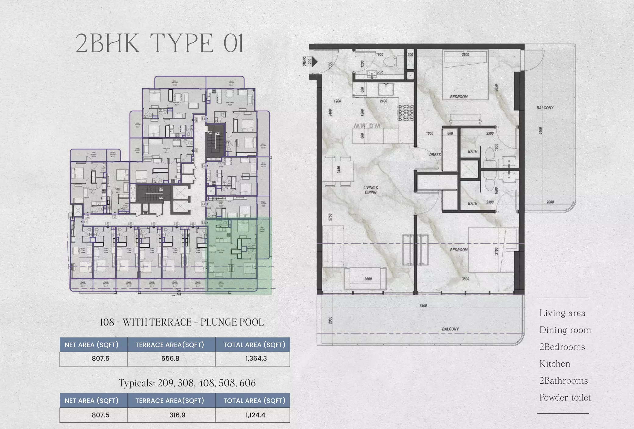 typeSize floor plan for Zyra Hills