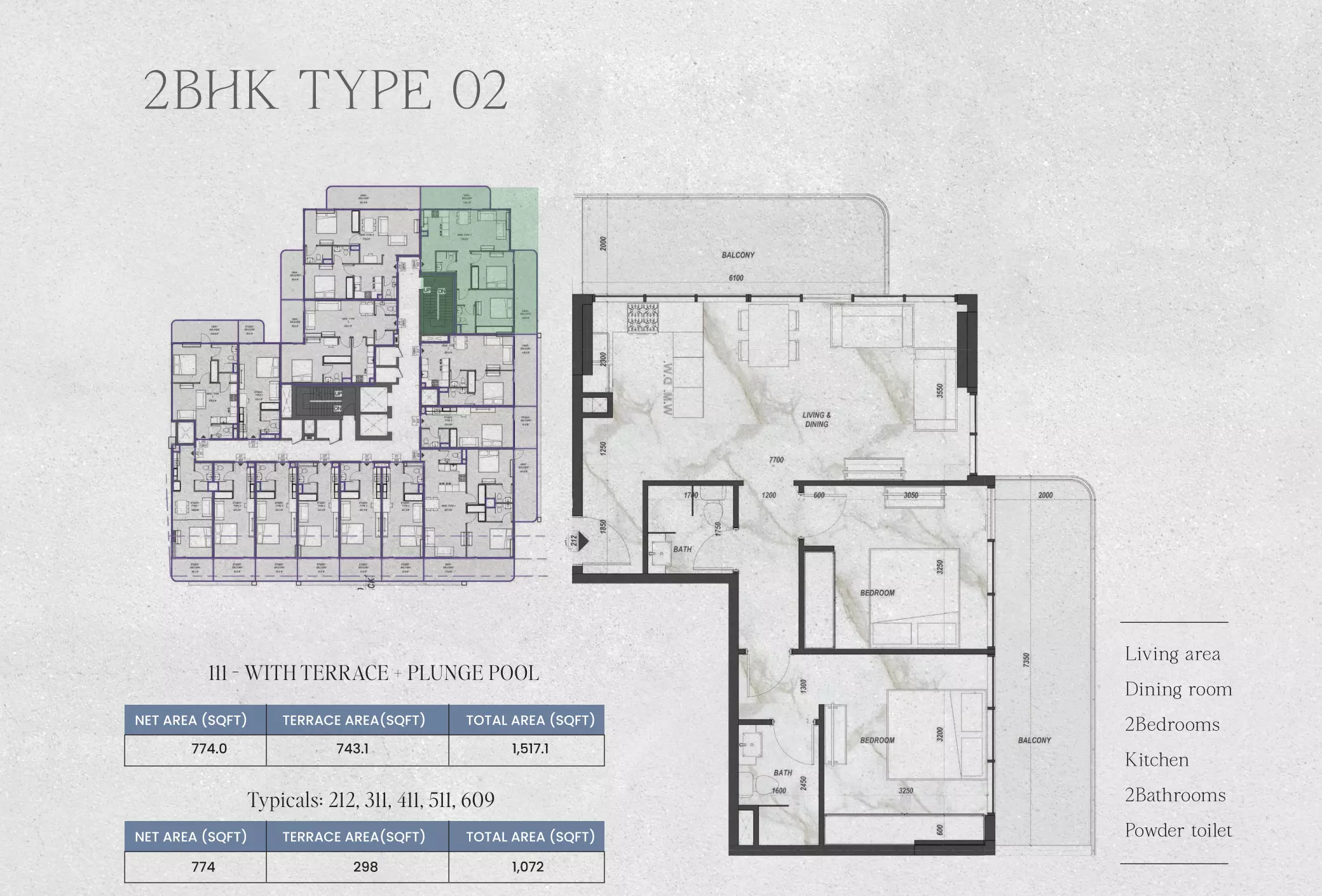 typeSize floor plan for Zyra Hills