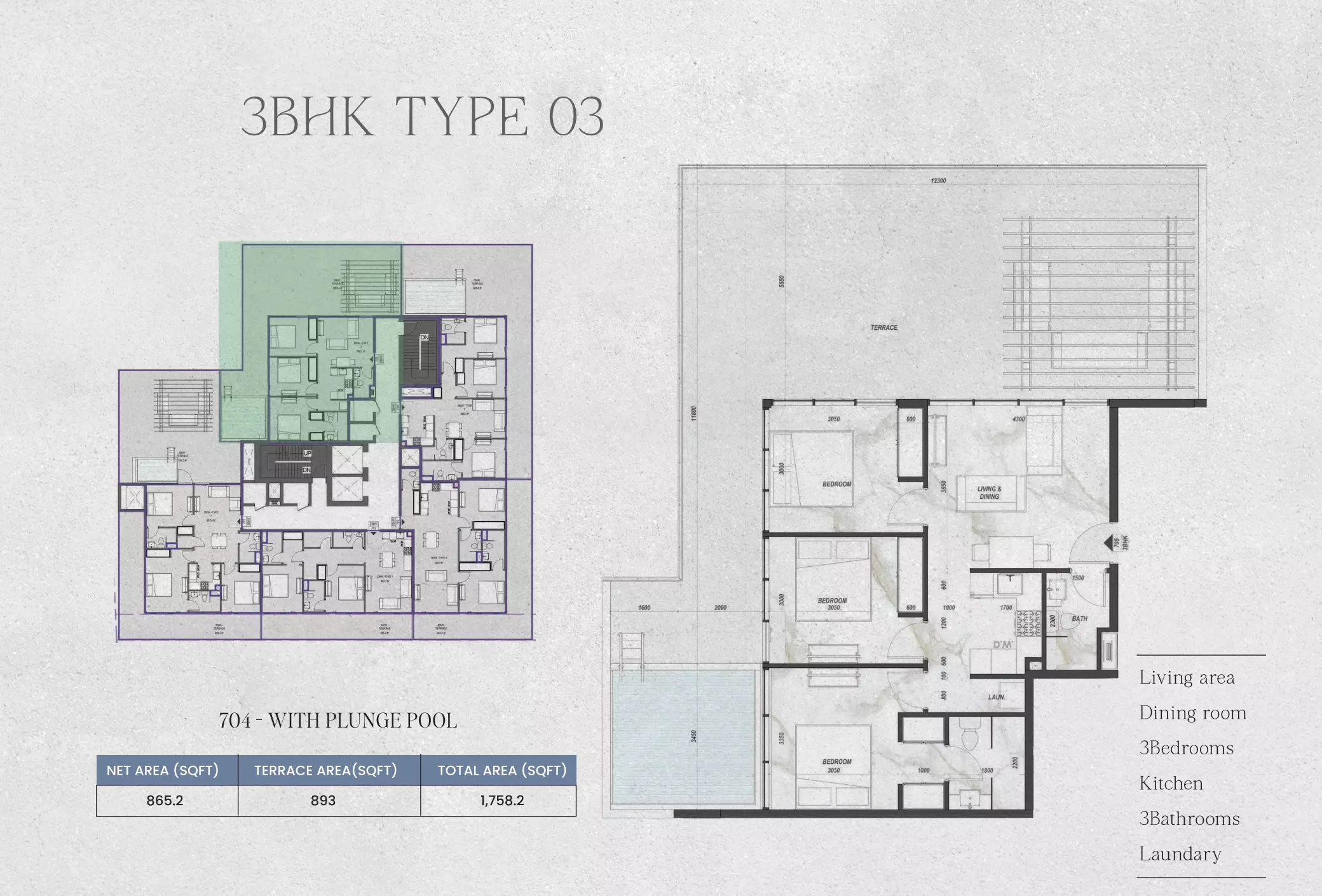 typeSize floor plan for Zyra Hills