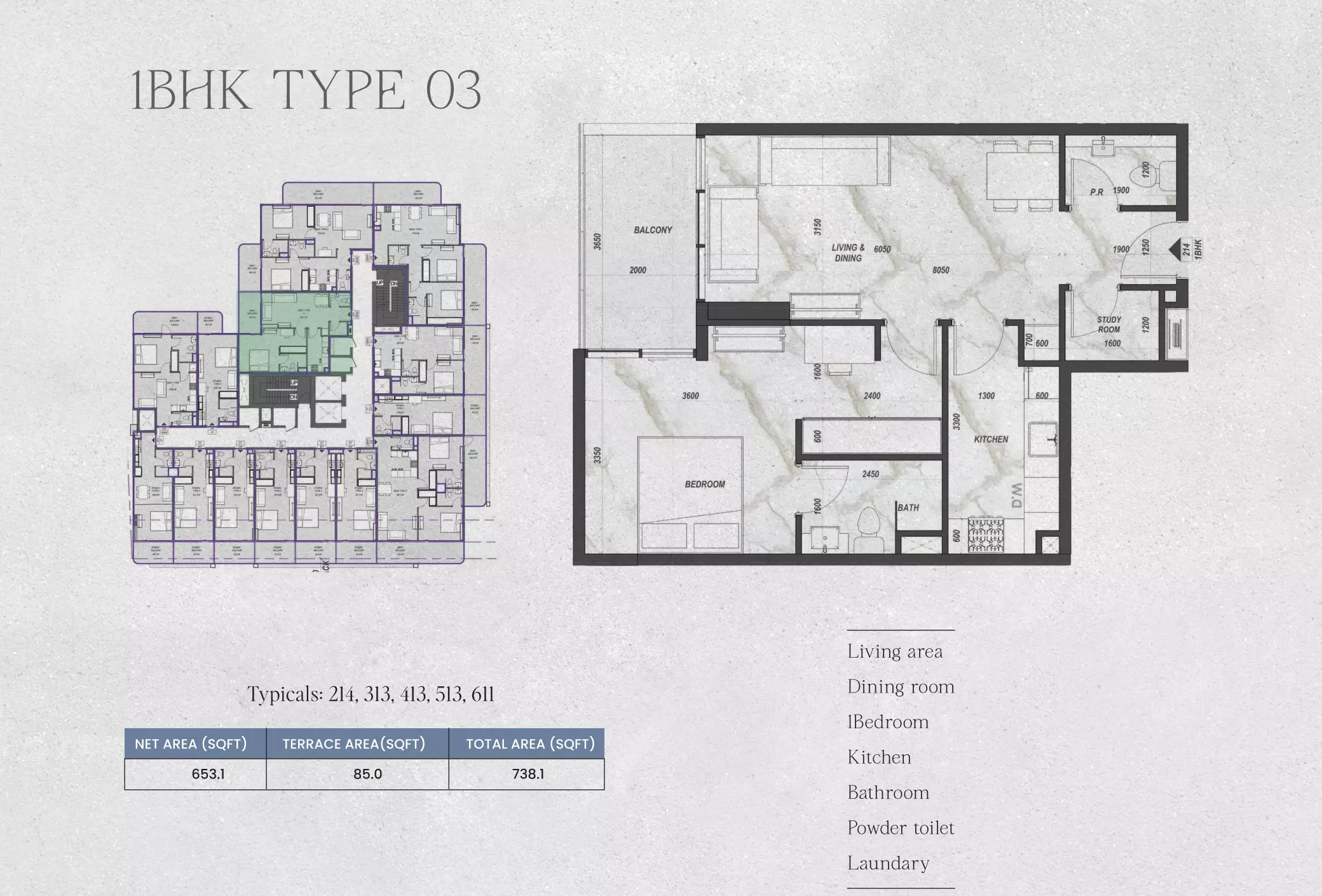 typeSize floor plan for Zyra Hills