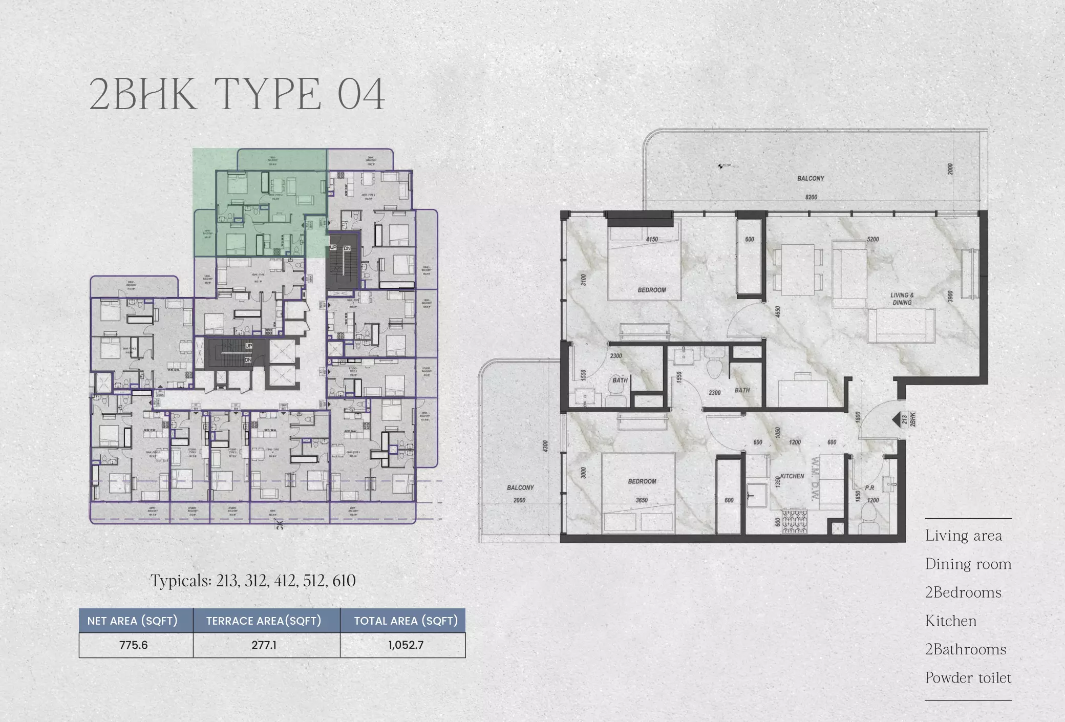 typeSize floor plan for Zyra Hills