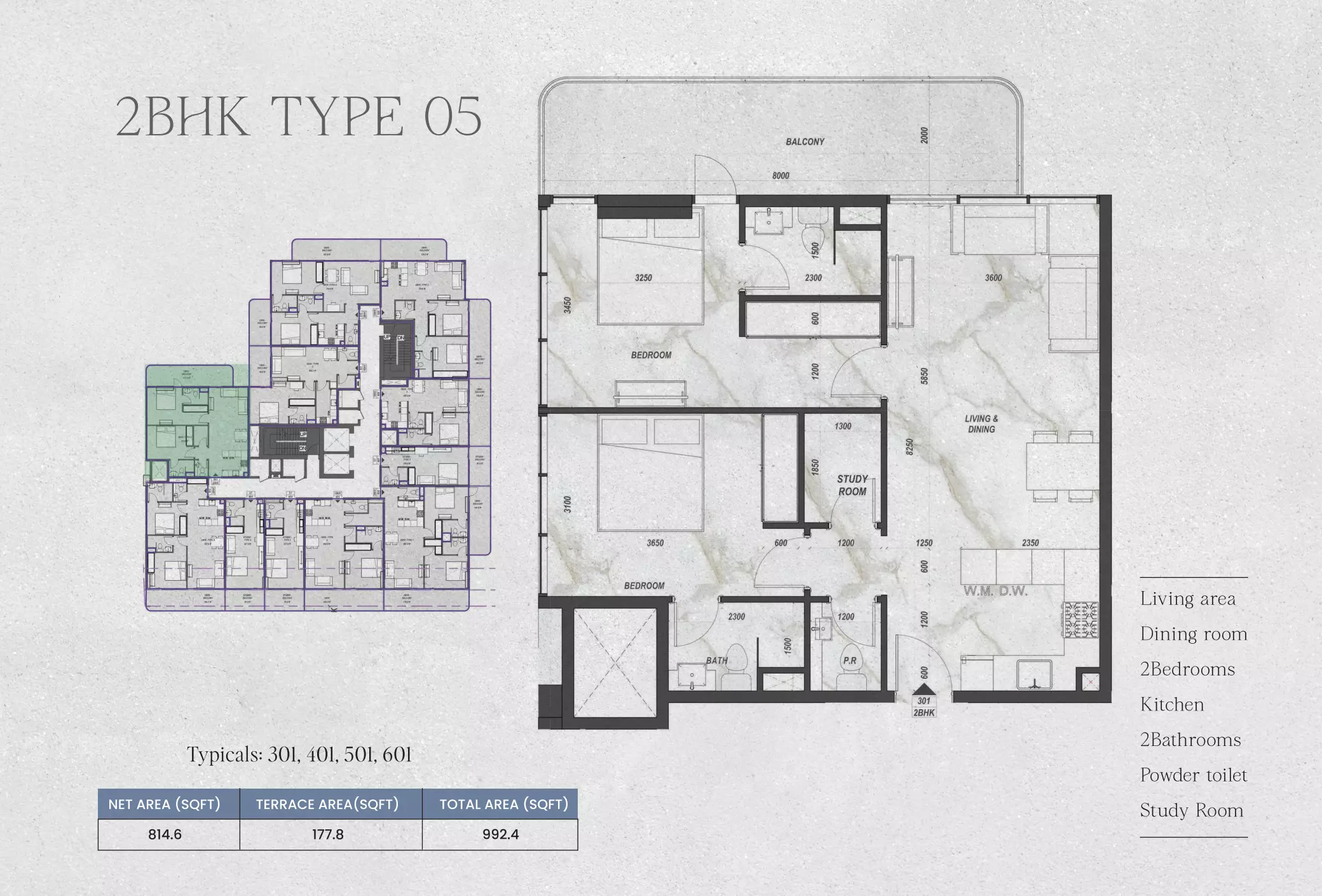 typeSize floor plan for Zyra Hills