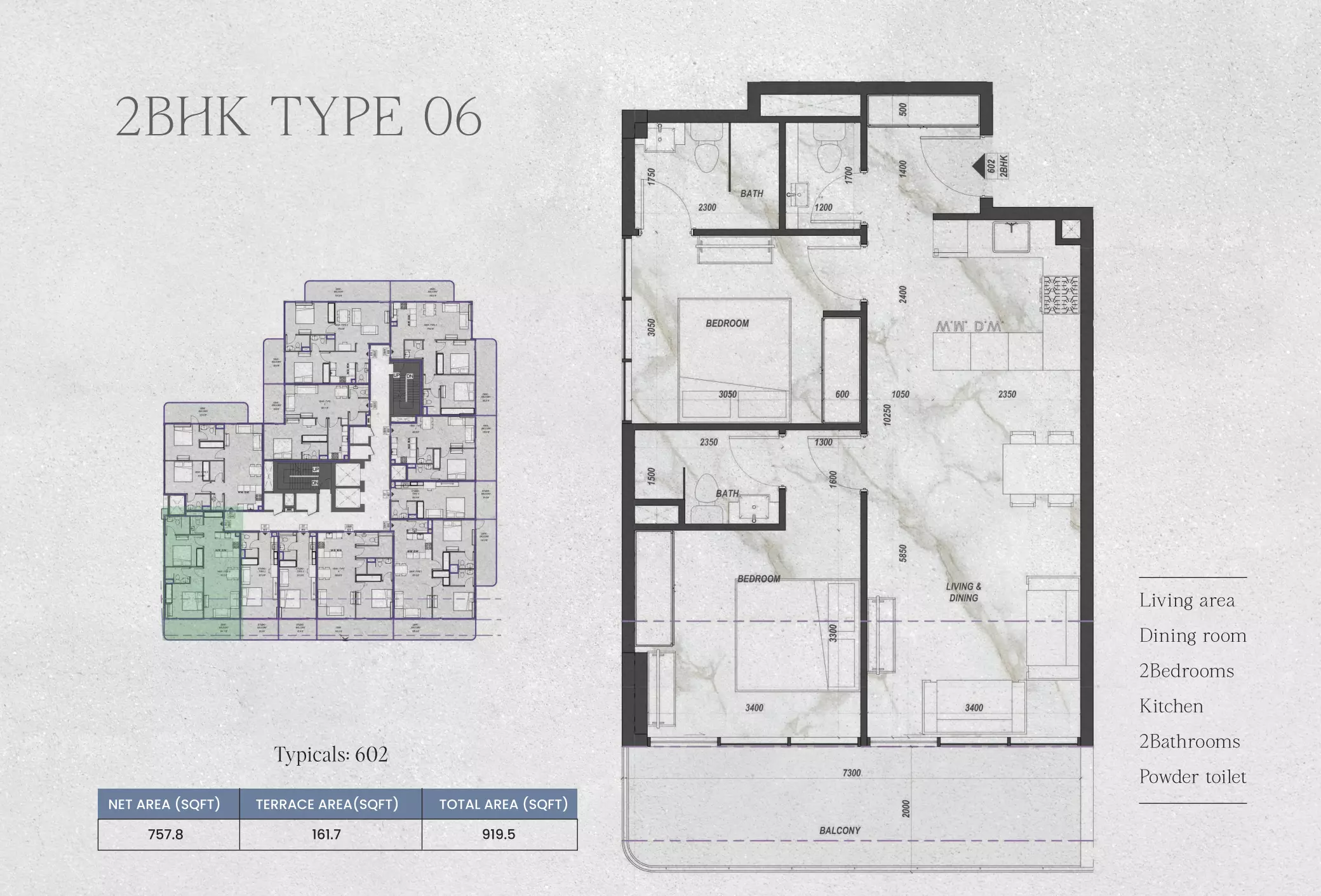 typeSize floor plan for Zyra Hills
